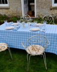 Blue Alpine Jacquard Cotton Tablecloth