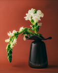 Marla Primrose Medium Handmade Glass Ruffle Bud Vase – Brown