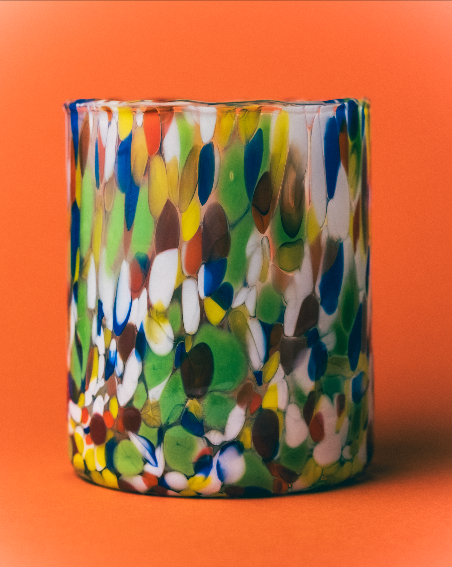 Marla Primrose Multicolour Murano Glass Tumbler – Handblown Venetian Glassware