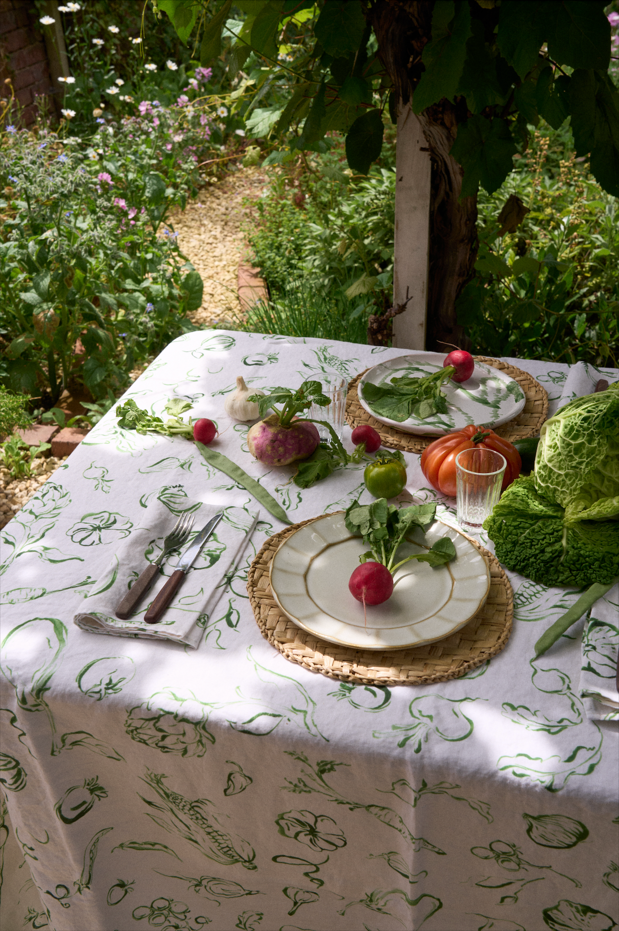 Veg Patch Linen Tablecloth – By Hope Home x Marla Primrose