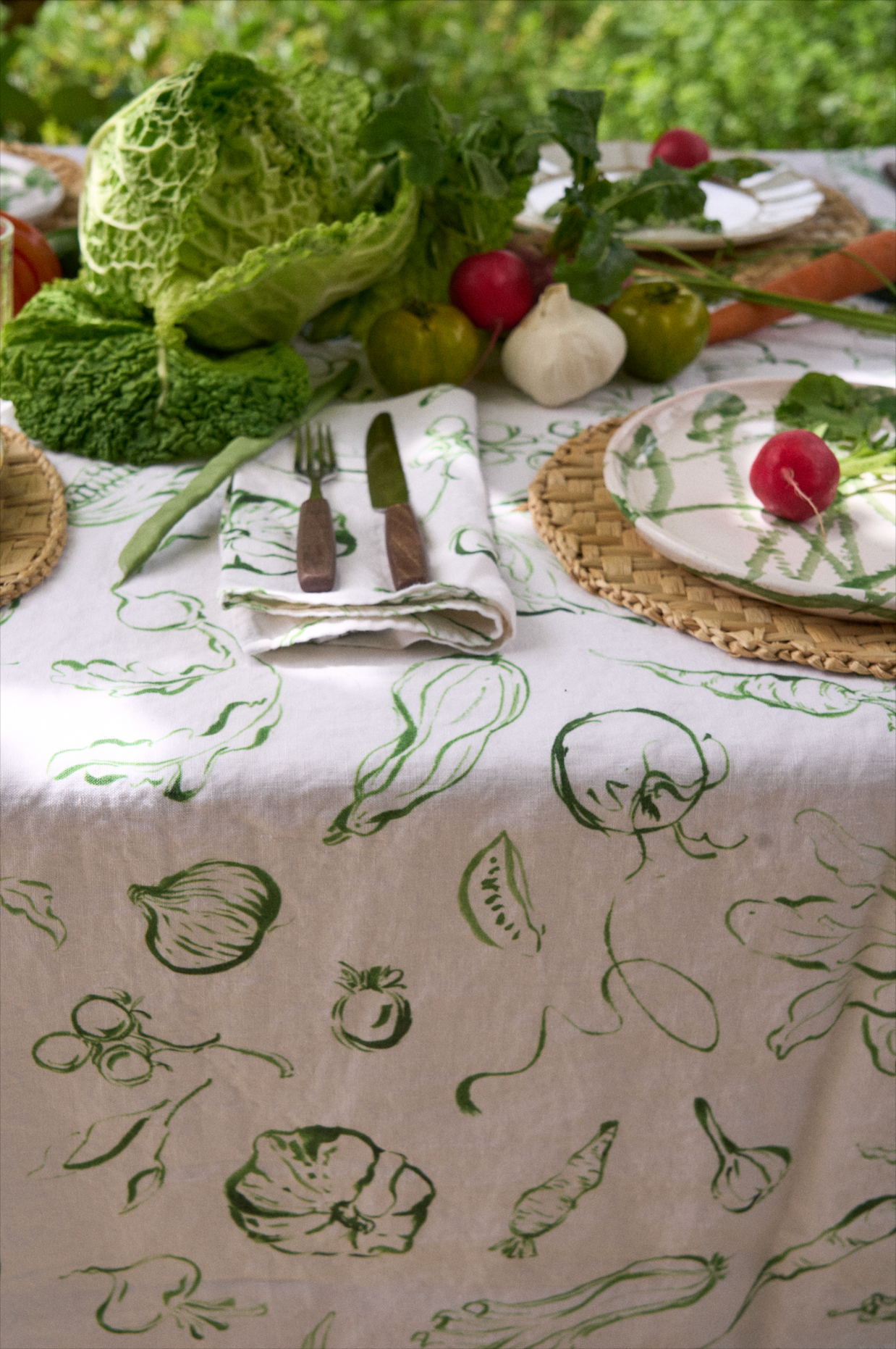 Veg Patch Linen Tablecloth – By Hope Home x Marla Primrose