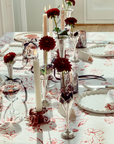 Wild Bloom, Cherry Pure Linen Tablecloth