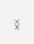 Set of two handcrafted cocktail glasses with clear bobble stems, ideal for martinis and aperitifs – elegant barware from Marla Primrose.
