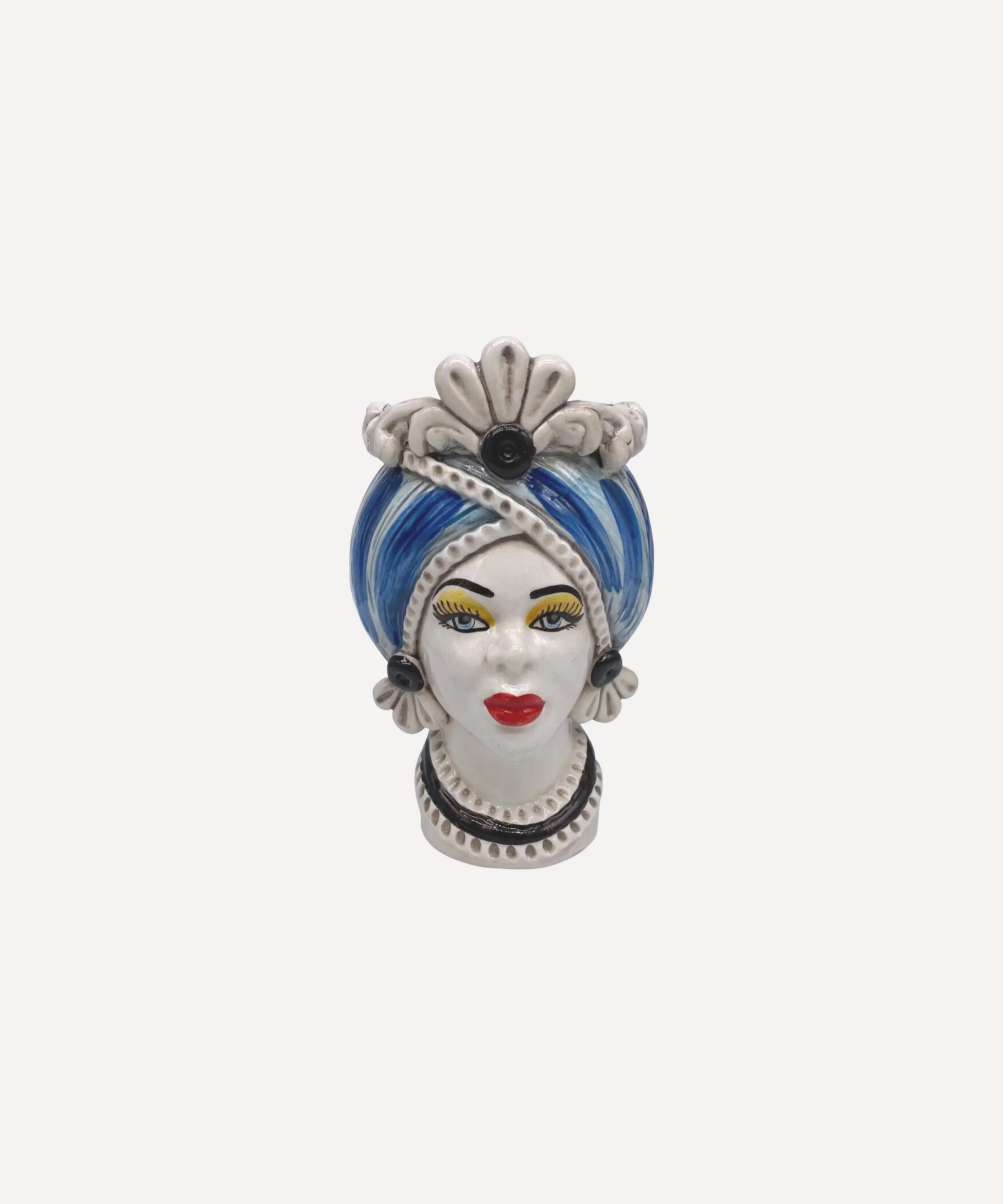 Sicilian Vase Female Head, Blue