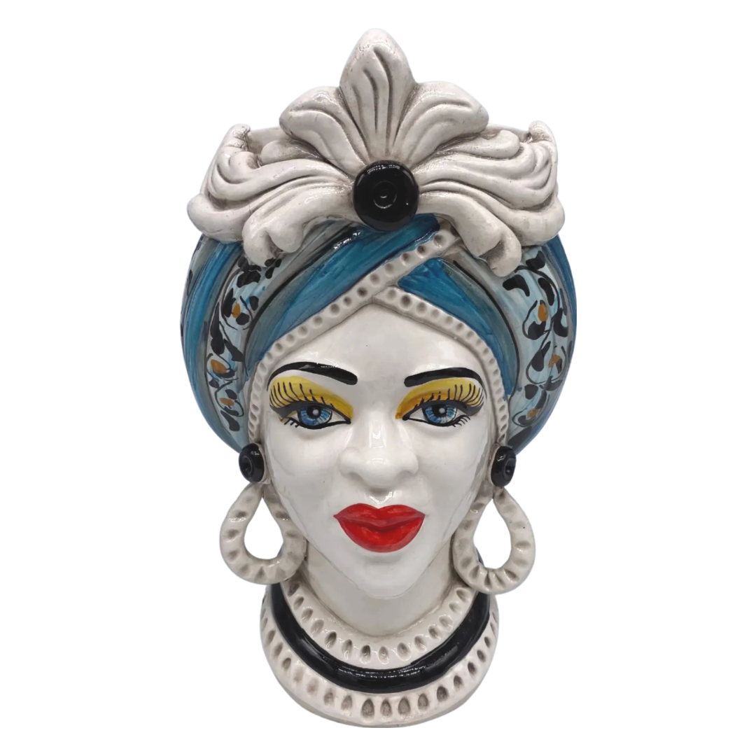  Sicilian Vase Head, Blue