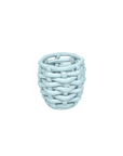 Small Sky Blue Basketweave Planter