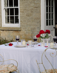 White Alpine Jacquard Cotton Tablecloth