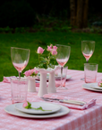 Pink Alpine Jacquard Cotton Tablecloth