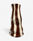 Brown & Vanilla Candy Stripe Vase