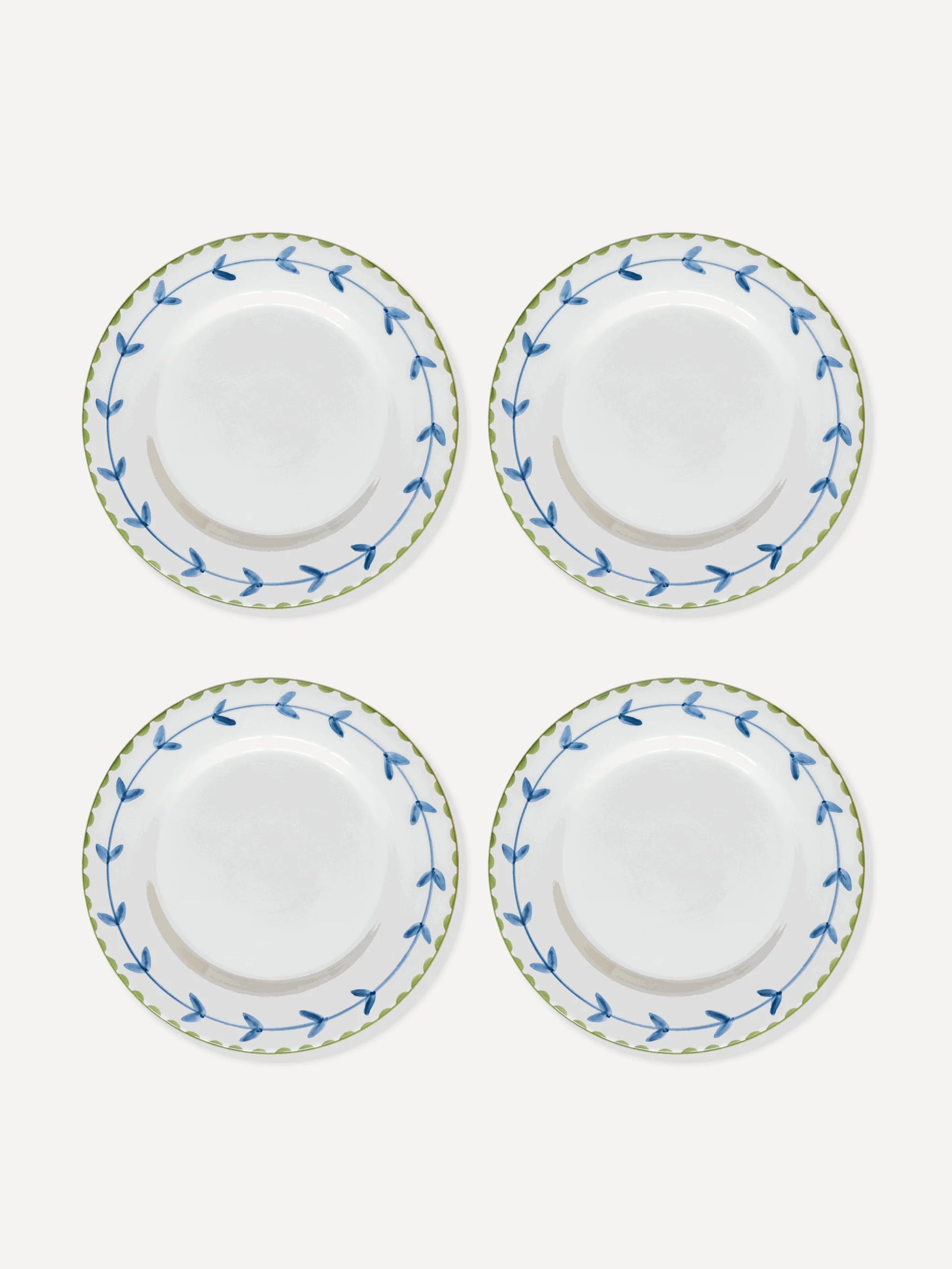 Vasla Studio Dinner Plate, Hand-Painted Set of FourSet of Four