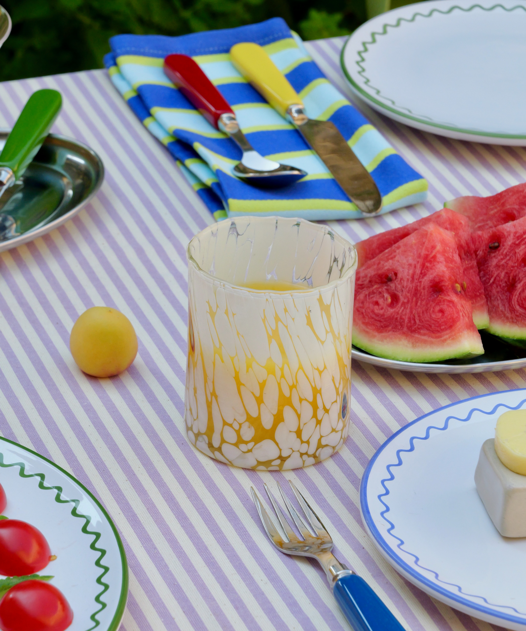 Murano Glass Tumbler, White
