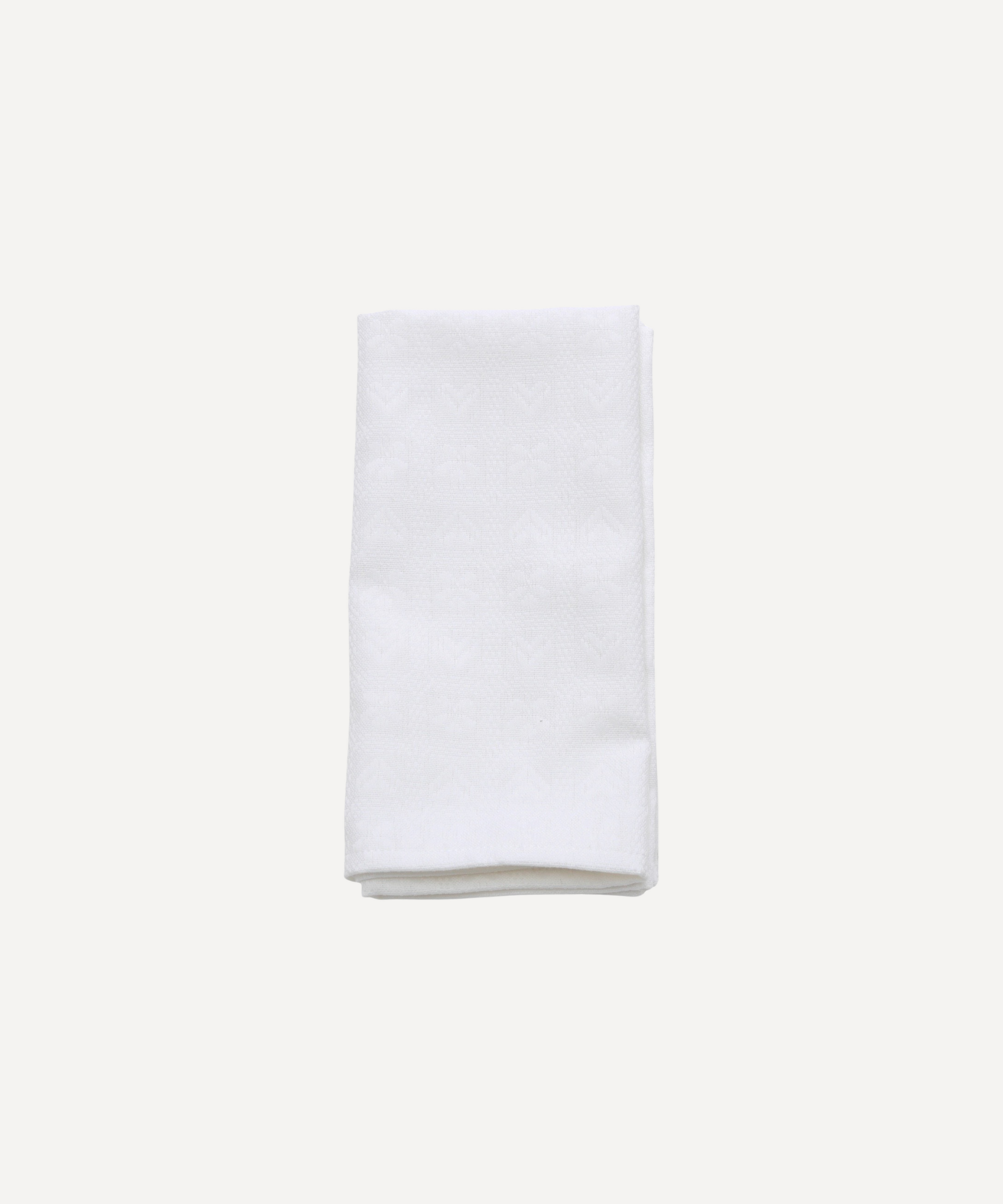 White Alpine Chalet Cotton Gingham Napkin, Set of 4, Italian Cotton, 50x50cm