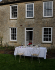 White Alpine Jacquard Cotton Tablecloth