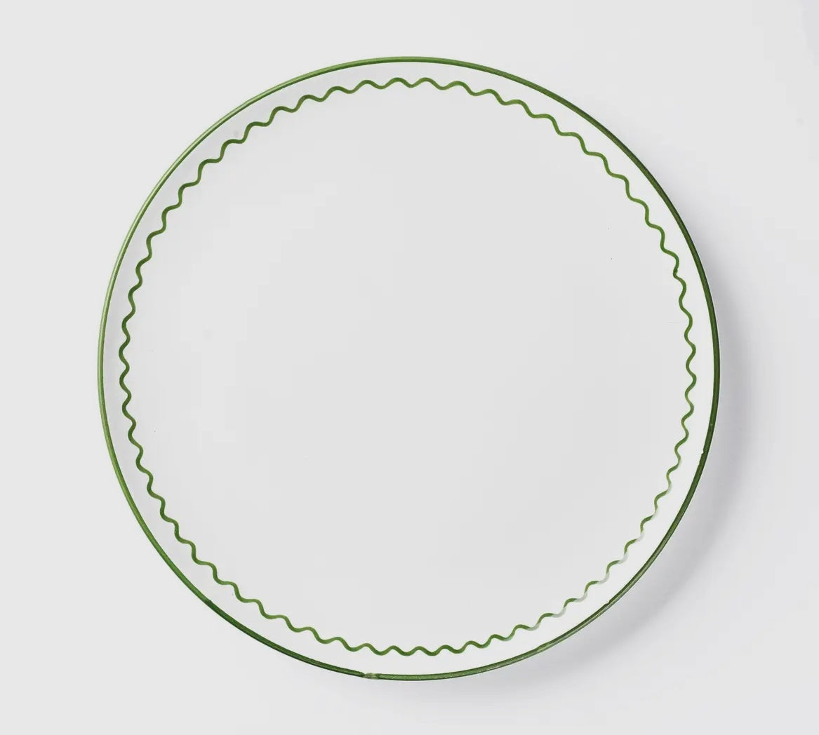 Wiggle Dinner Plate, Green