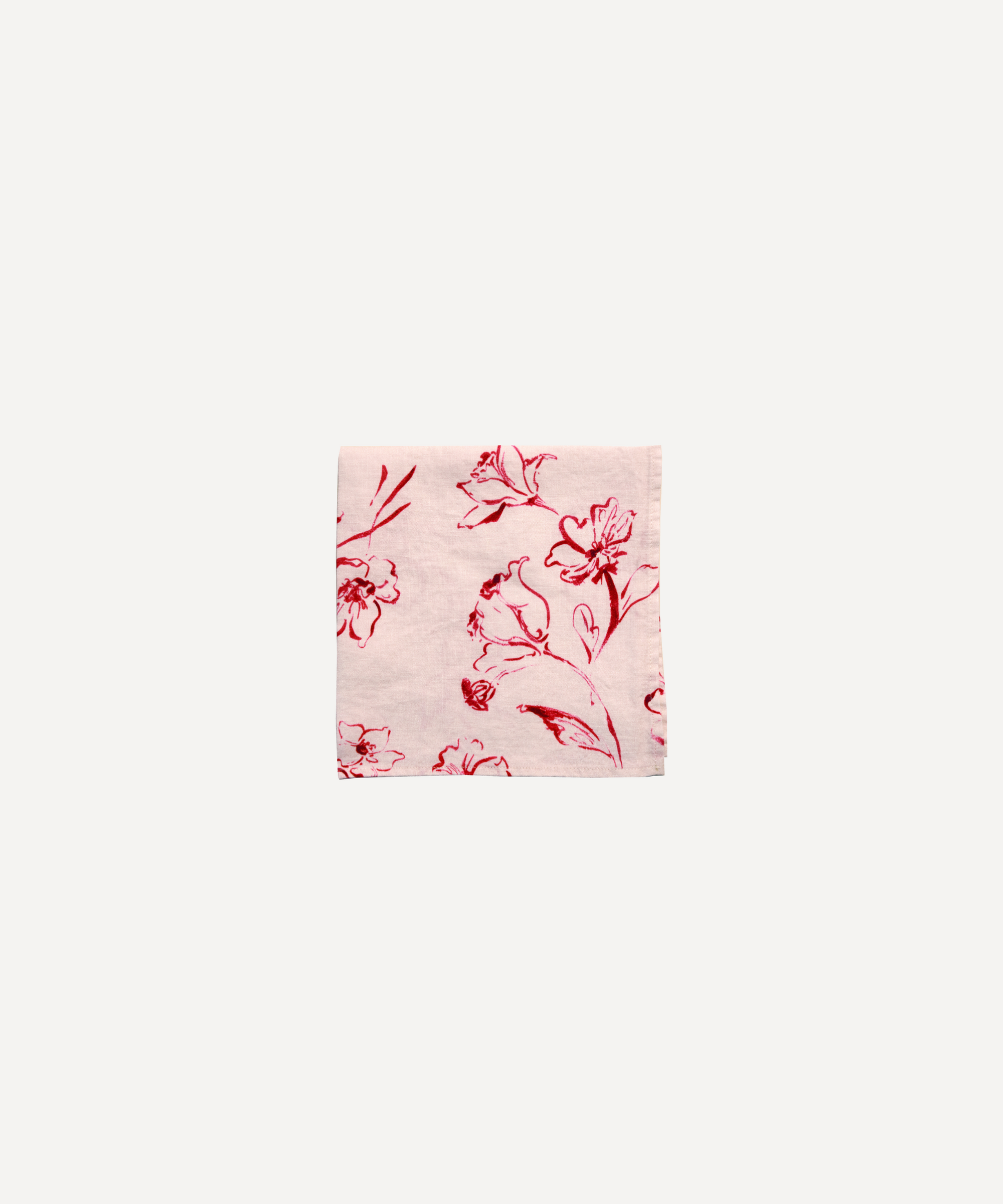 Wild Bloom, Cherry Pure Linen Napkin