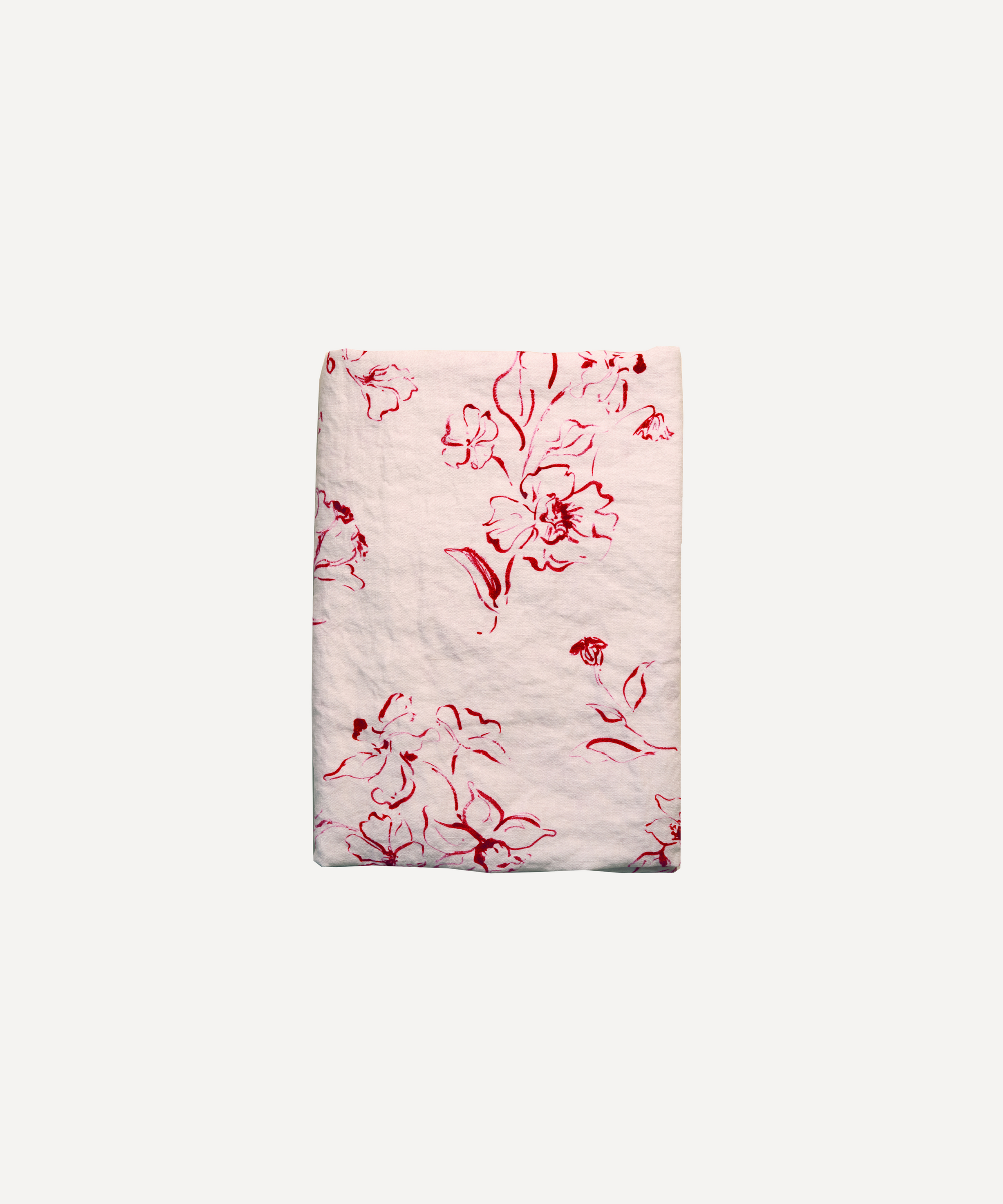 Wild Bloom, Cherry Pure Linen Tablecloth