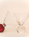 Cocktail Glasses, Red/ Clear - Set of 2 – detail close-up by Marla Primrose