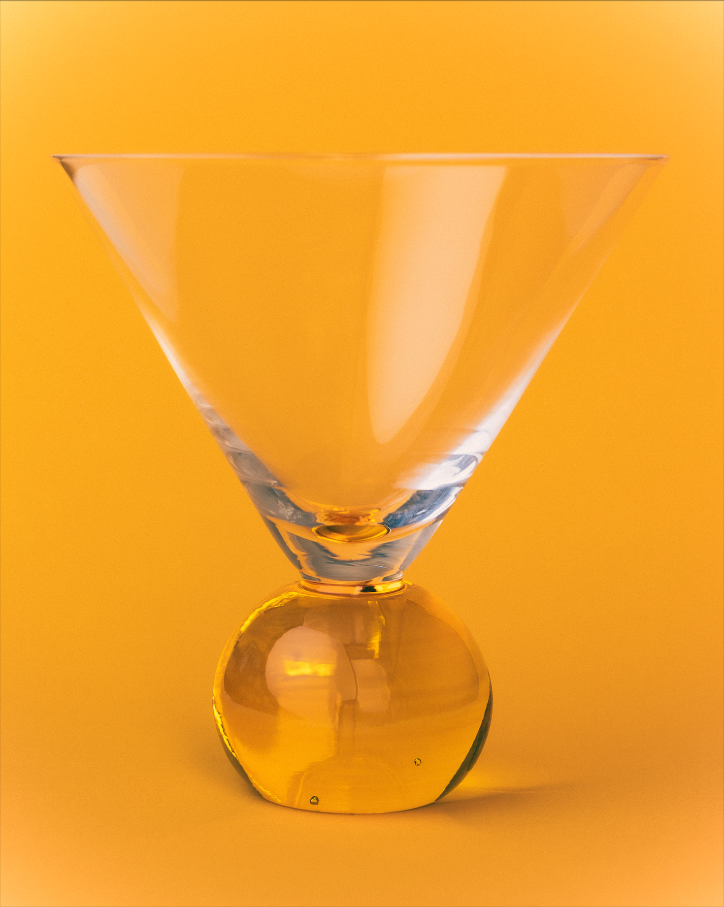 Cocktail Glasses, Yellow/Clear - Set of 2 by Marla Primrose