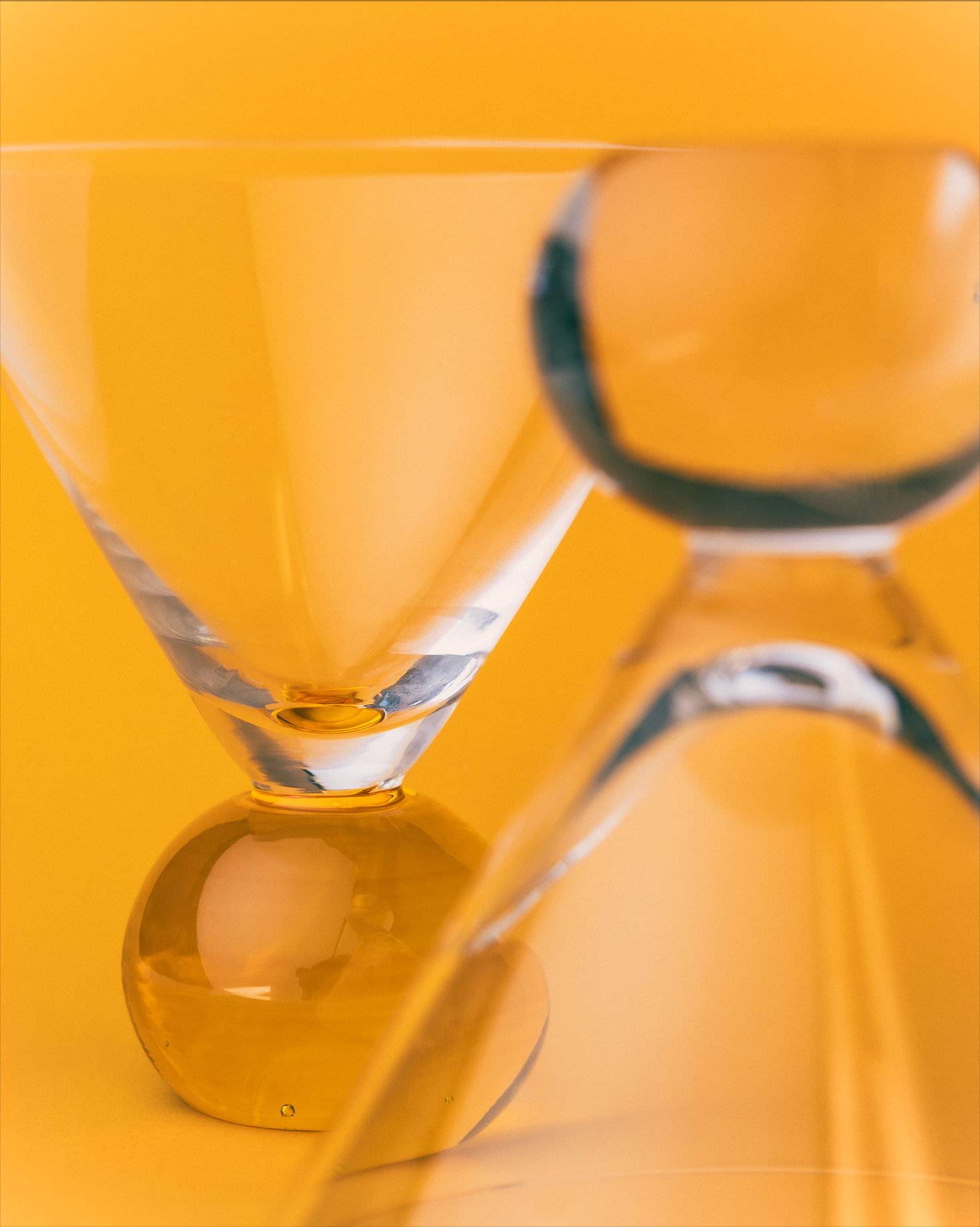 Cocktail Glasses, Yellow/Clear - Set of 2 – styled on table by Marla Primrose