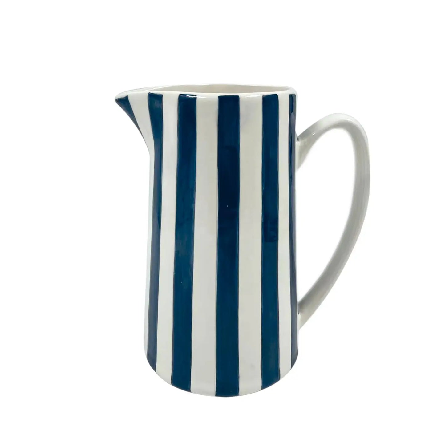 Stripe Ceramic Jug, Blue