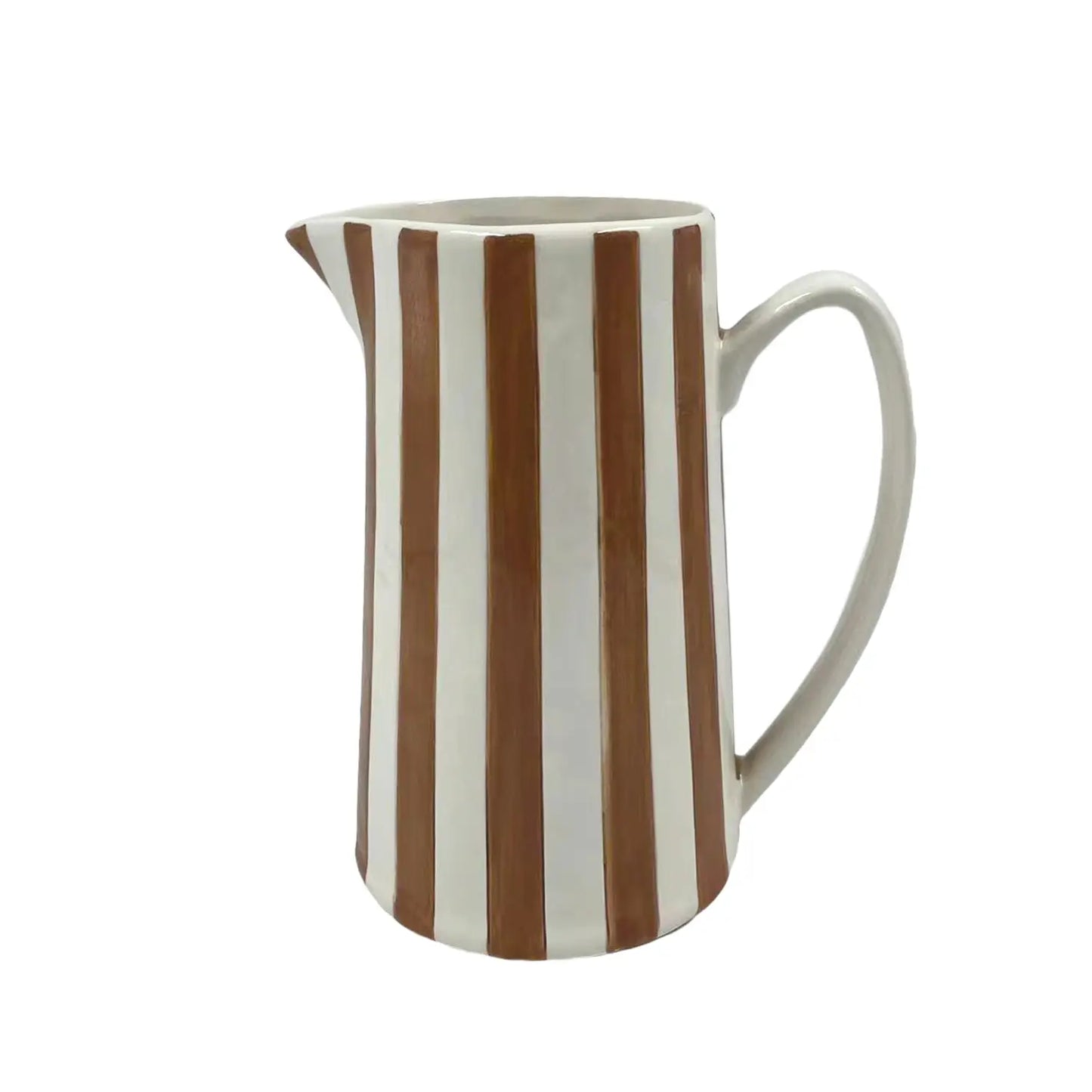 Stripe Ceramic Jug, Amber
