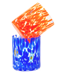 orange and blue murano tumbler