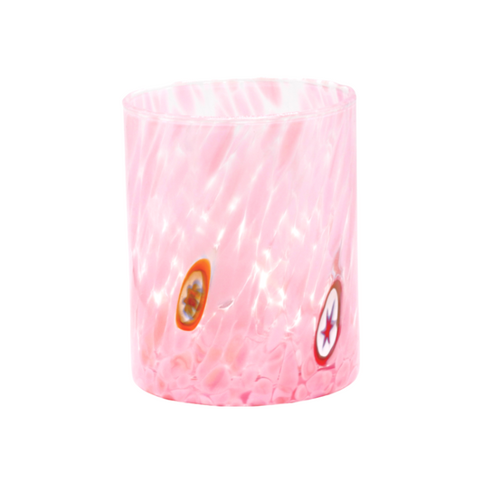 Murano Glass Tumbler, Pink