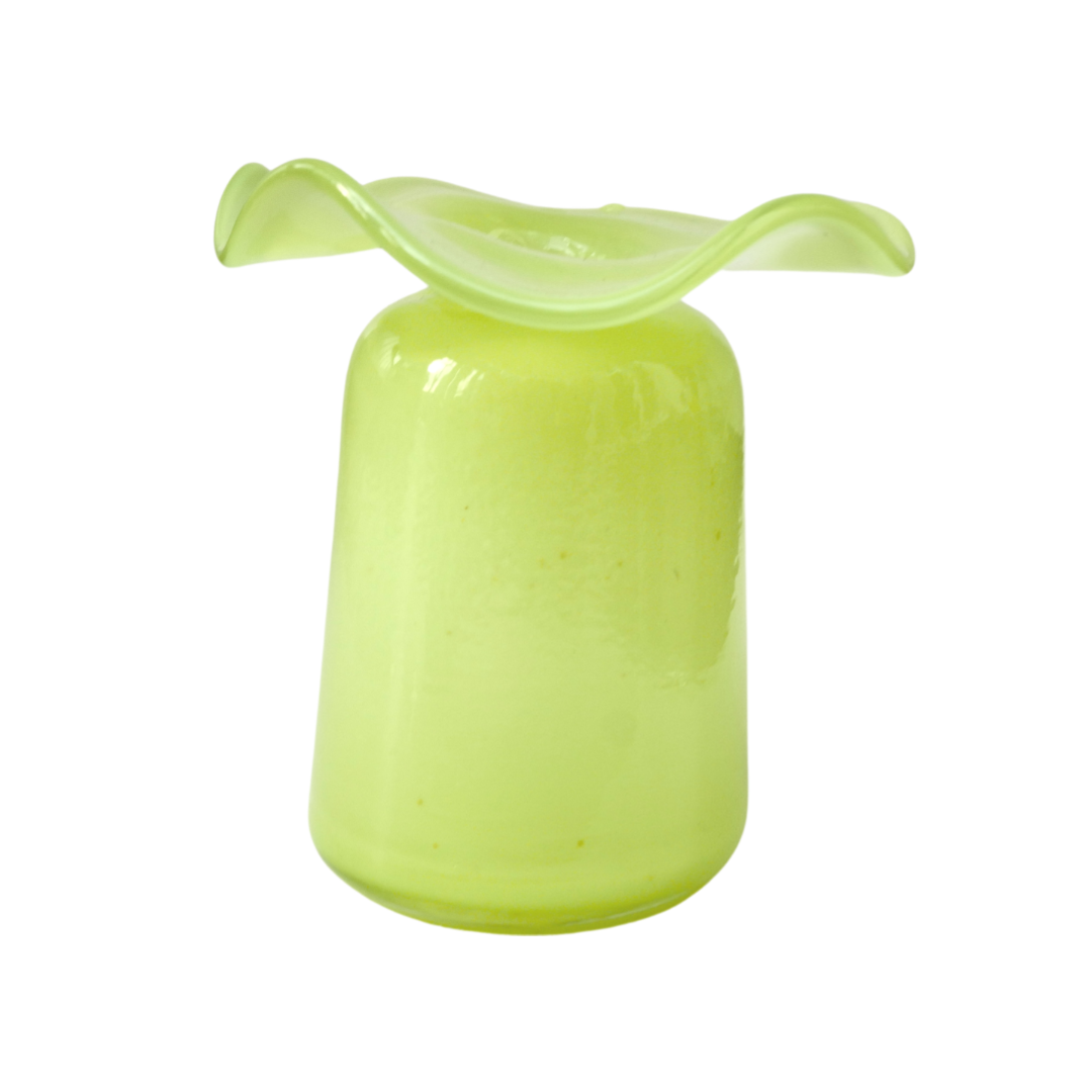 Ruffle Bud Vase, Light Green