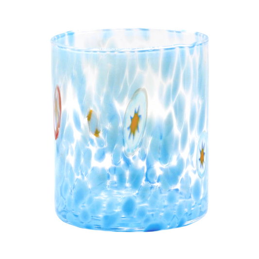 Murano Glass Tumbler, Light Blue