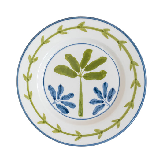 Hand-Painted Palm Trees Plate, Small