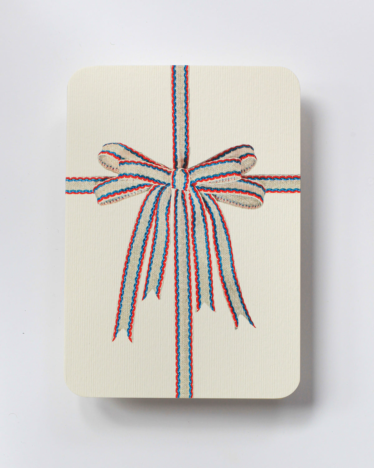 Red, Blue, White Bow Card