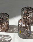 Murano Glass Tumbler, Brown Tortoiseshell Marla Primrosr