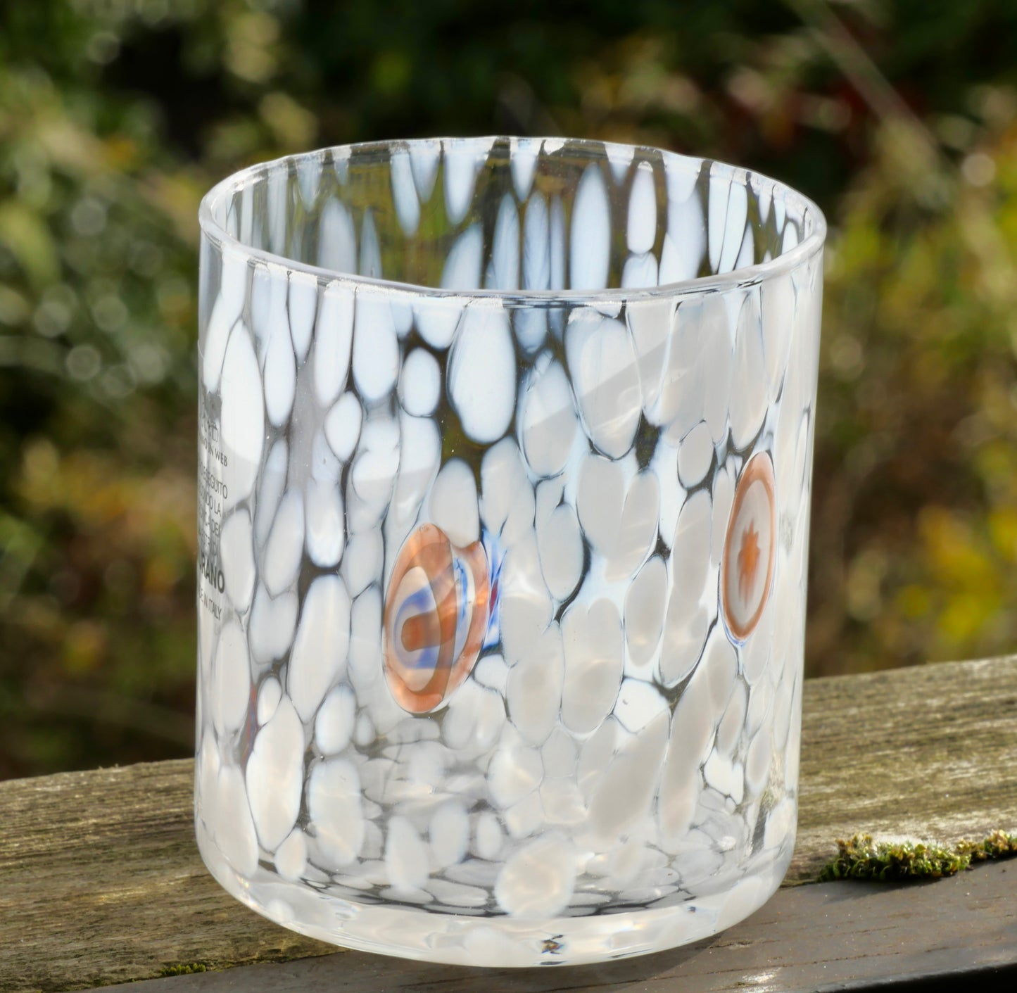 Murano Glass Tumbler, White