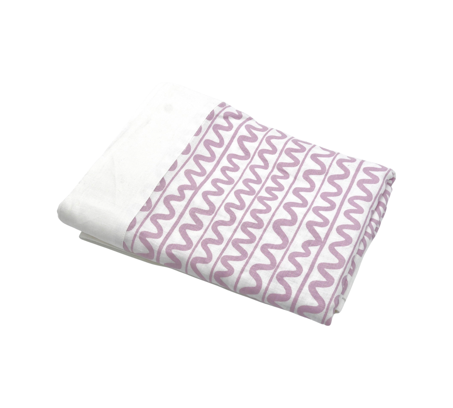 Wiggle Linen Tablecloth, Lilac