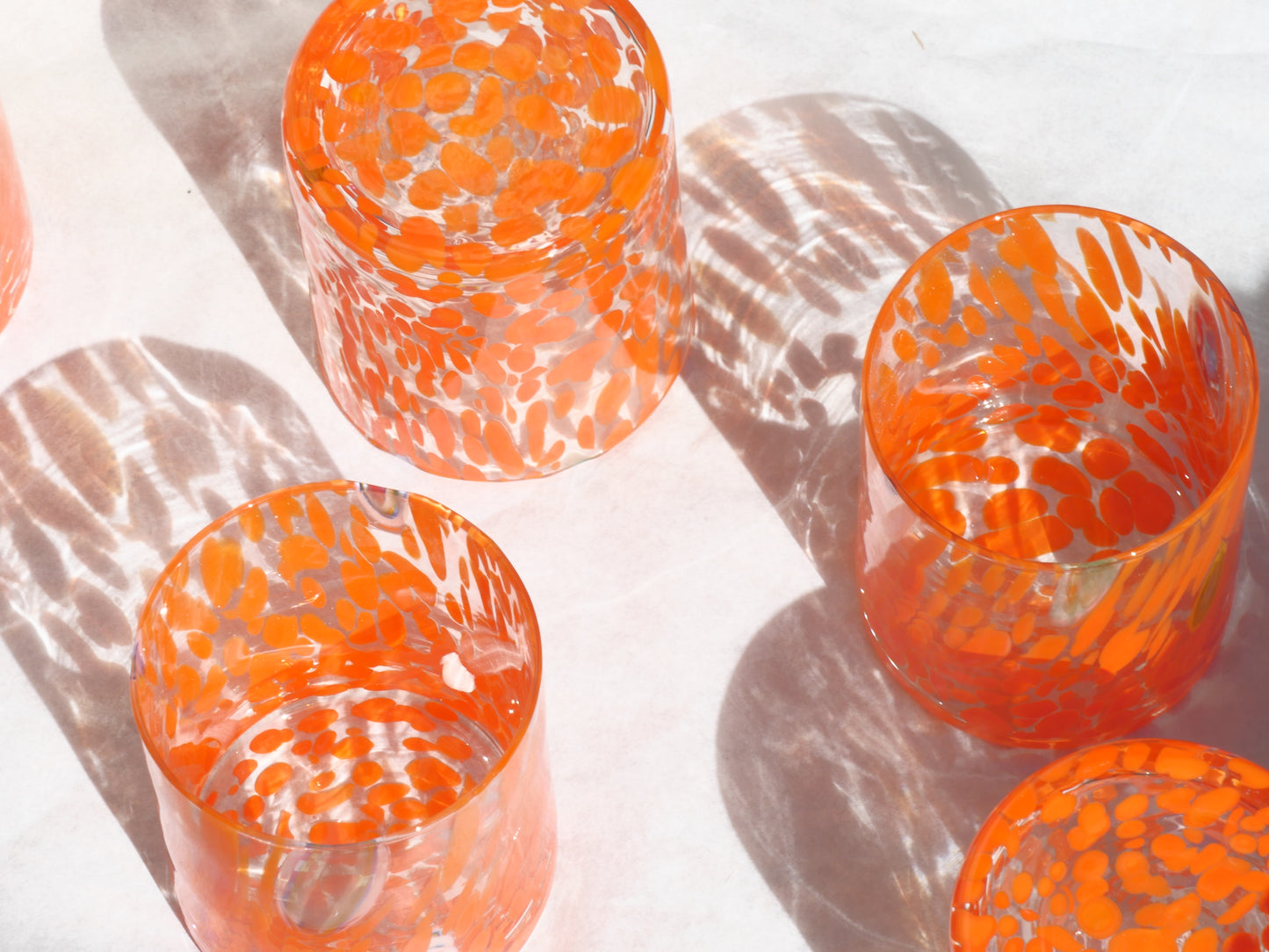 Murano Glass Tumbler, Orange