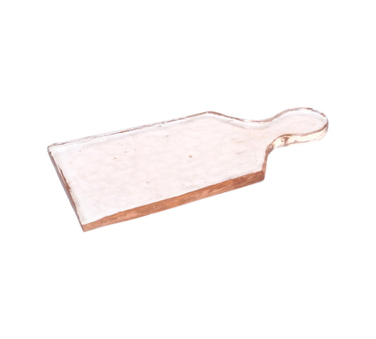 Glass Cheese Board, Pink