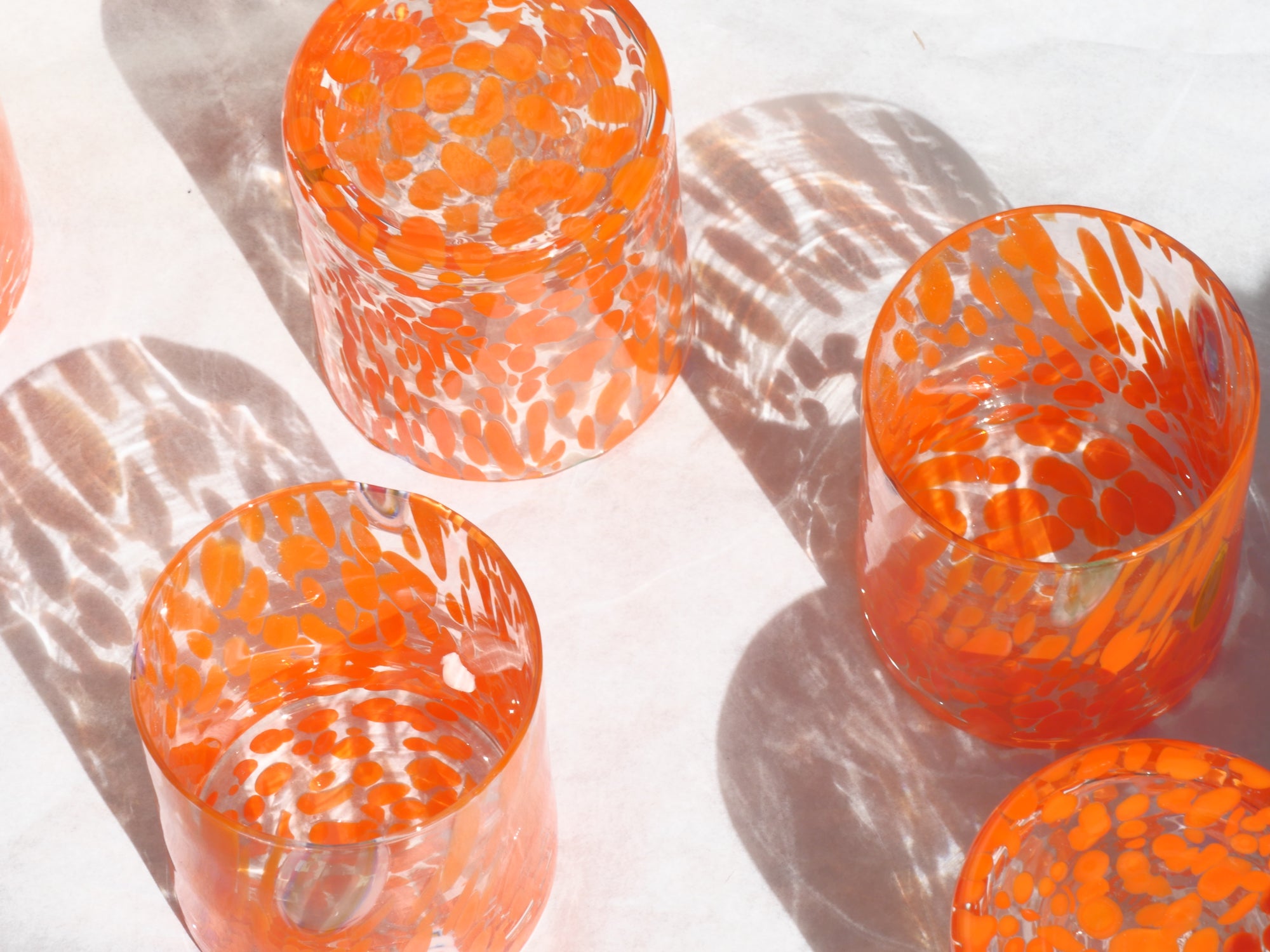 orange murano tumbler